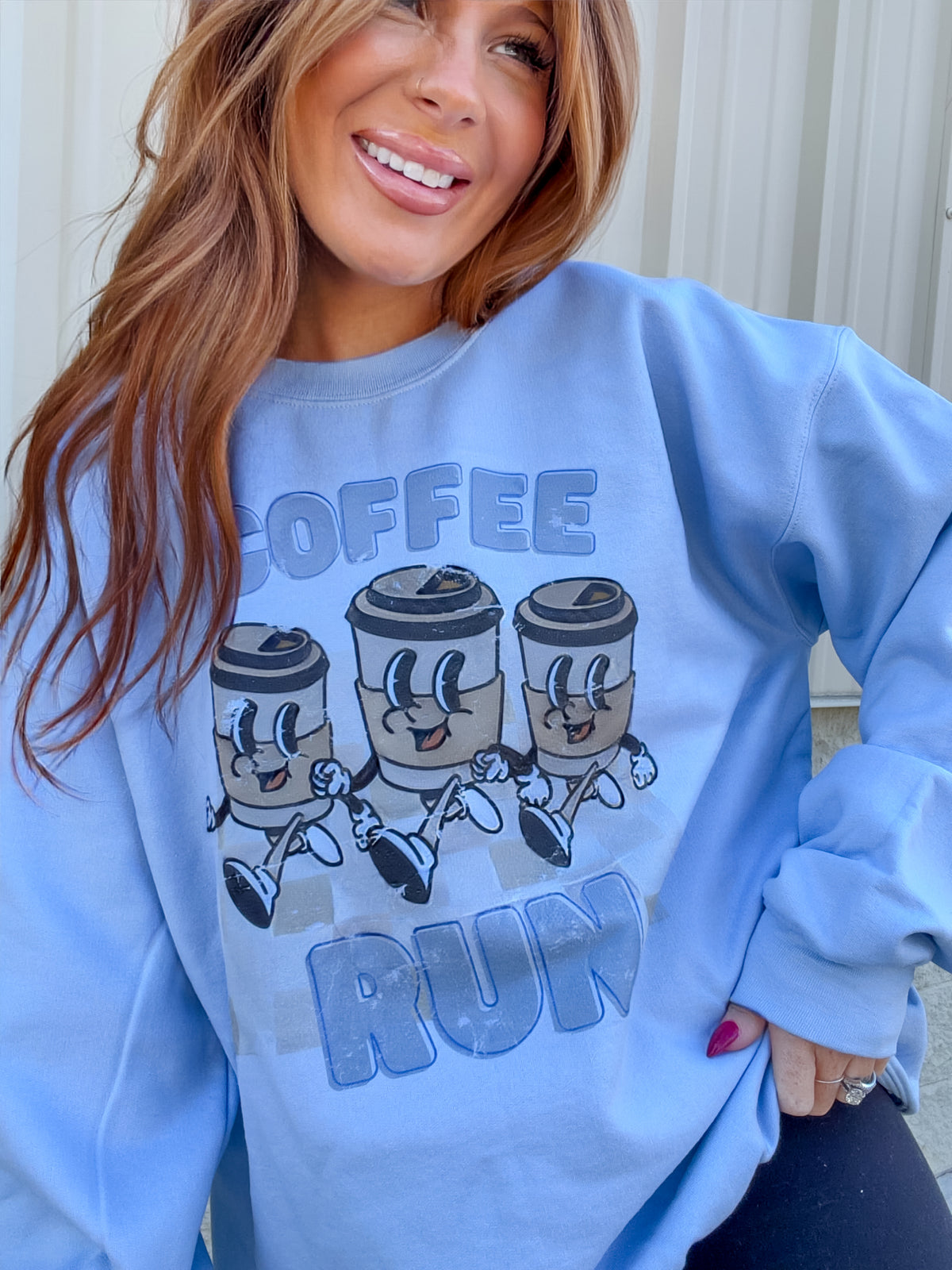 Coffee Run Graphic Top
