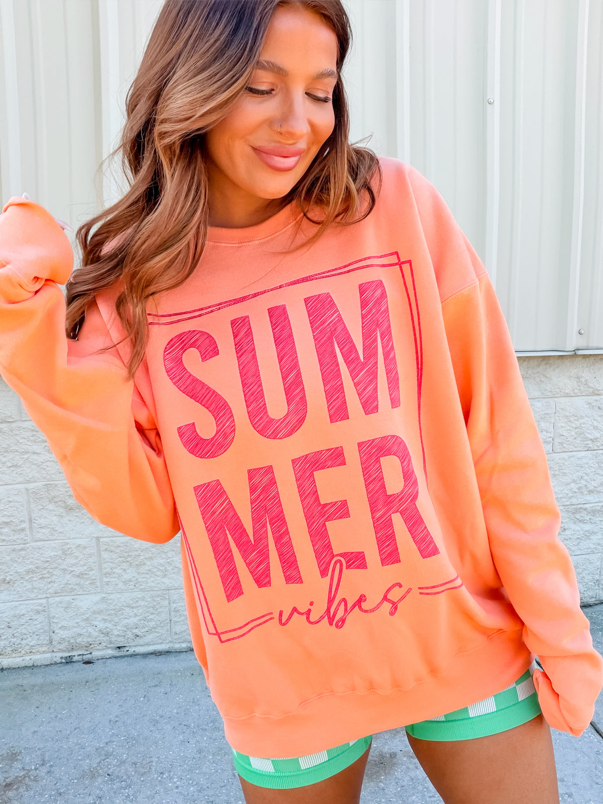 Pink Summer Vibes Graphic Top