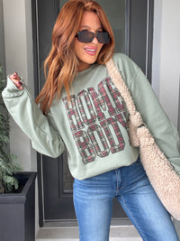 Red Plaid Homebody Graphic Top