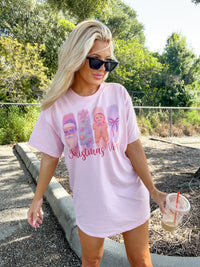 Christmas Vibes Girly Graphic Top