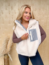 Warm Embrace Cream Sherpa Vest