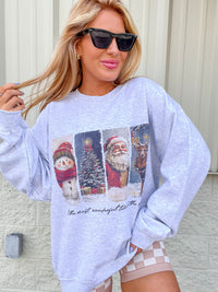 VINTAGE CHRISTMAS COLLAGE GRAPHIC TOP