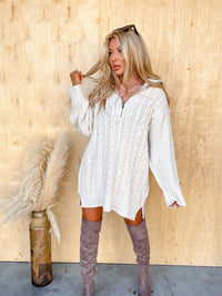 Living Fashionably Oatmeal Luxury Sweater Dress