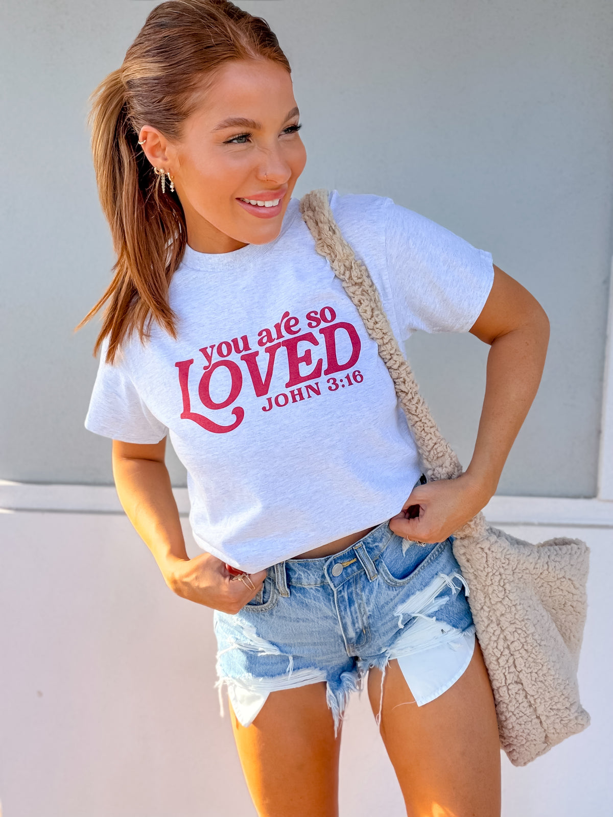 Red So Loved Graphic Top