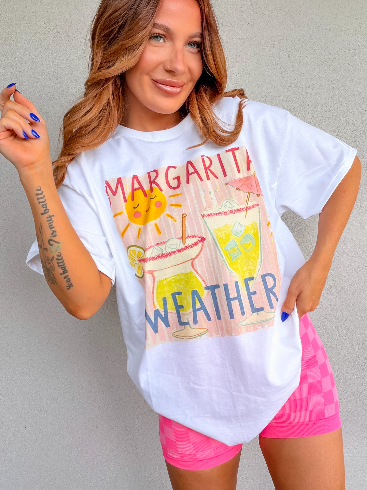 Watercolor Margarita Graphic Top