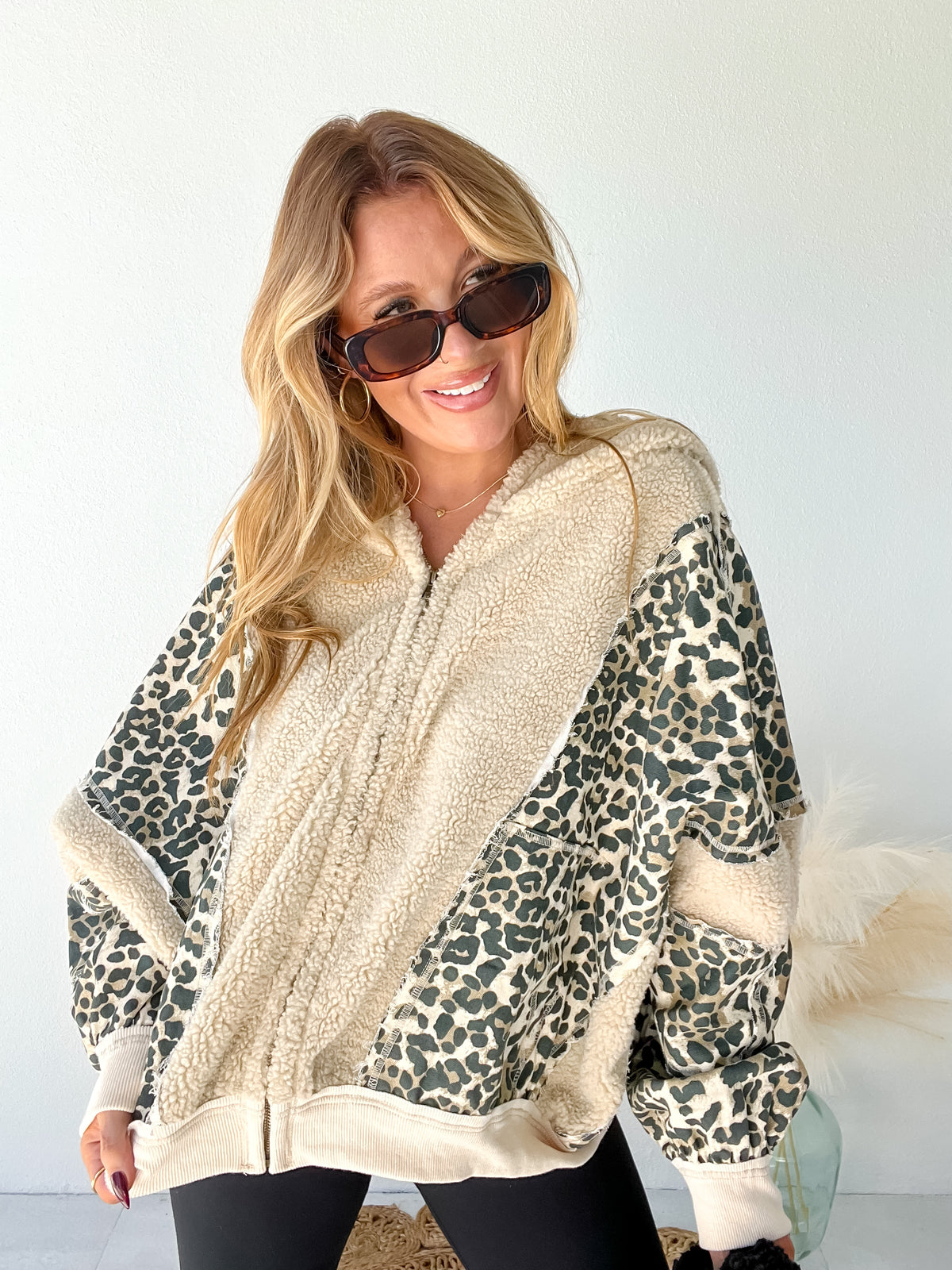 All Out Mode Leopard Fleece Jacket