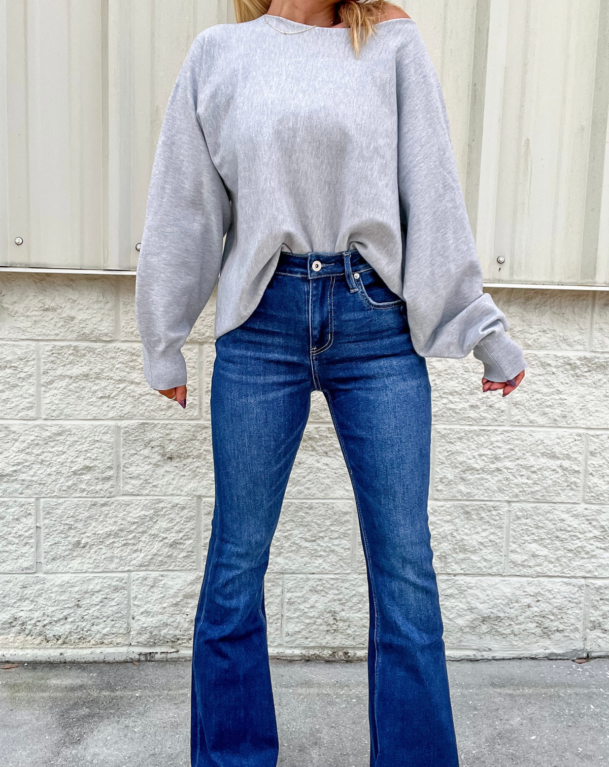 Trust Issues Dark Wash Flare Jeans