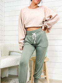 Instant Attraction Olive Jogger Pants