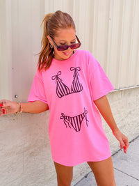 Bikini Stripe Graphic Top