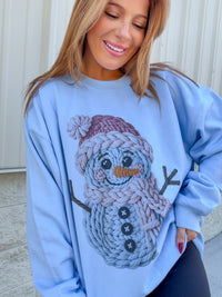 Yarn Snowman Graphic Top