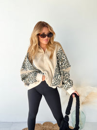 All Out Mode Leopard Fleece Jacket
