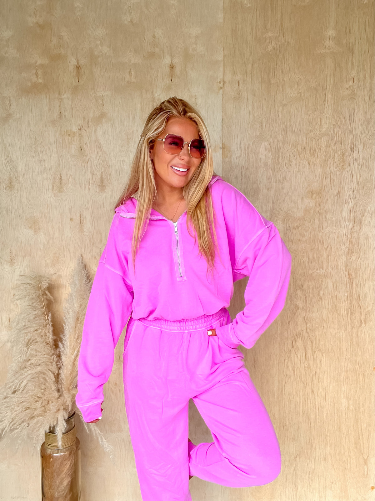 Simply Charming Bright Mauve Jumpsuit