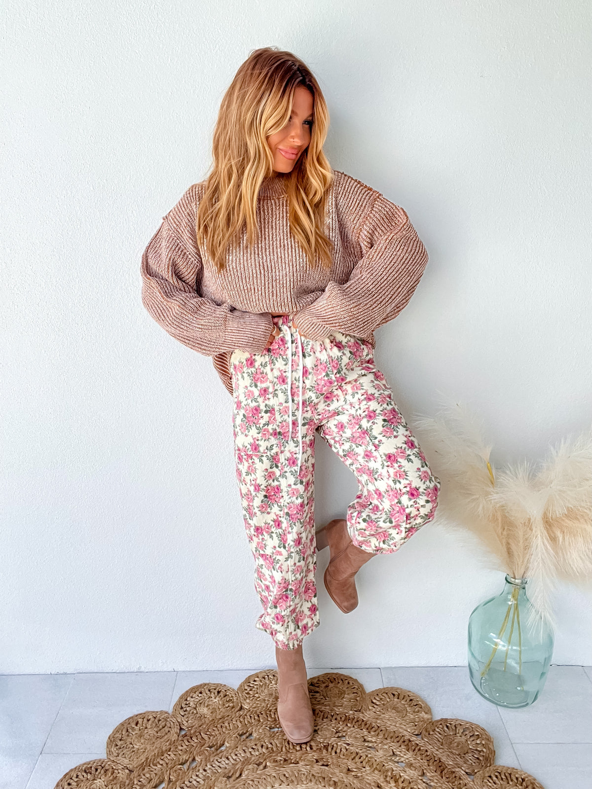 Yes Please Pink Floral Pants