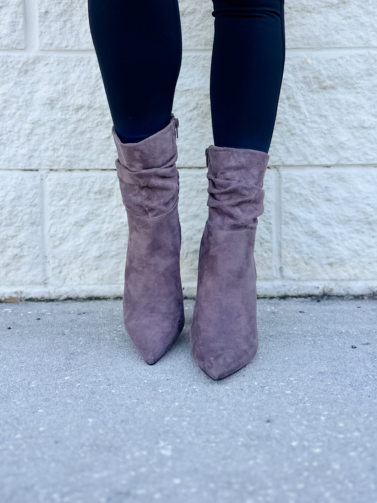 Dark Taupe Slouchy Bootie