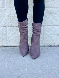 Dark Taupe Slouchy Bootie