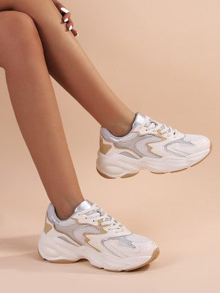 On Trend Beige Chunky Sneaker