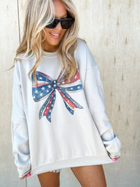 Flag Bow Graphic Top