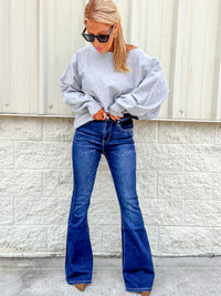 Trust Issues Dark Wash Flare Jeans