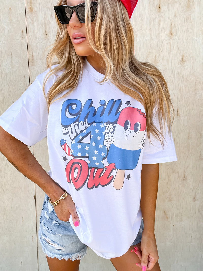 Chill The 4th Out Graphic Top