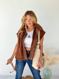 Right At Home Brown Sherpa Vest