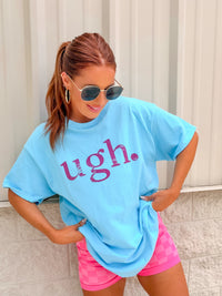 Pink Ugh Graphic Top