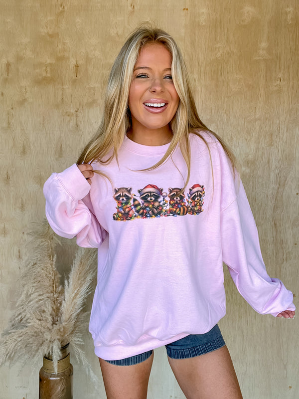 Raccoon Christmas Graphic Top