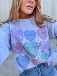 Funny Convo Hearts Graphic Top