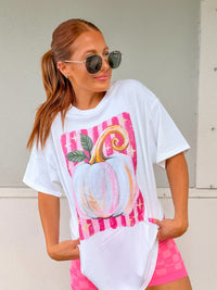 Pastel Pumpkin Graphic Top