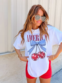 America Cherries Graphic Top