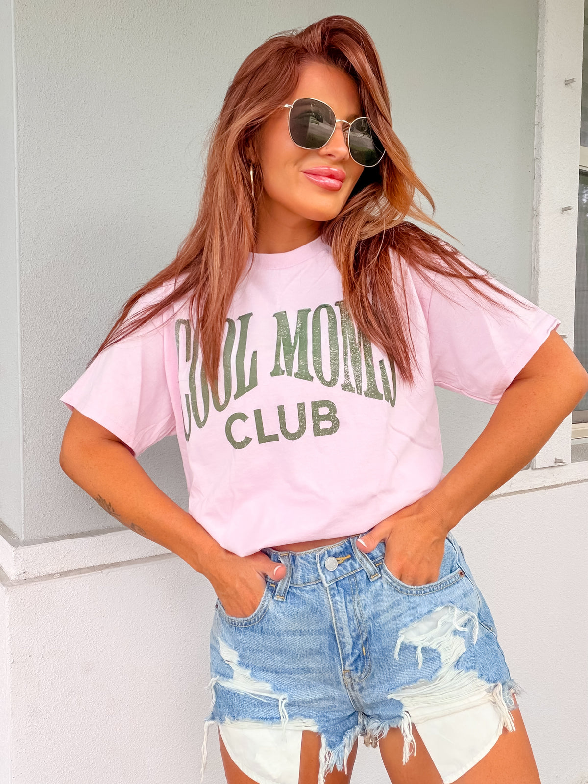 Green Moms Club Graphic Top