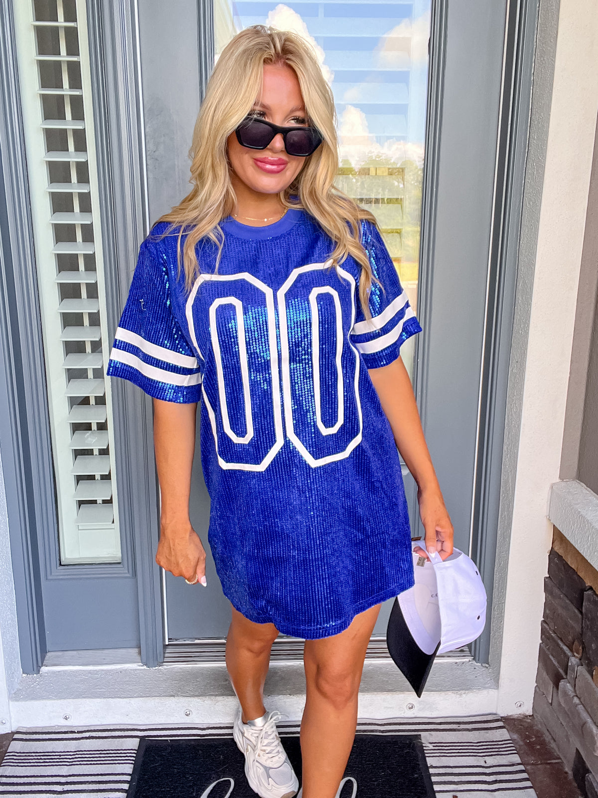 Game Day Oversized Royal Blue Sequin Dress – Mademli Boutique