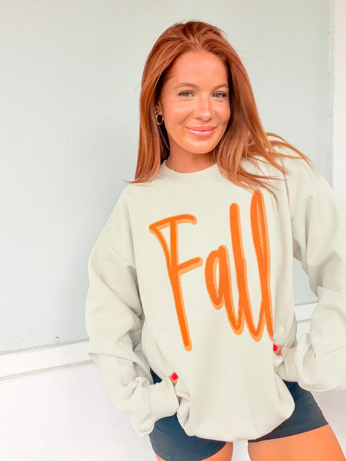 Orange Fall Graphic Top