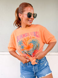 Tropical Wave Graphic Top