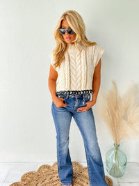 Soft Authority Cream Chunky Knit Sweater Top