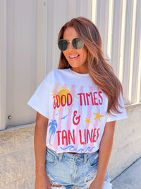 Stripe Good Times Graphic Top