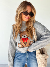 Unbearably Cute Grey Bear Sweater
