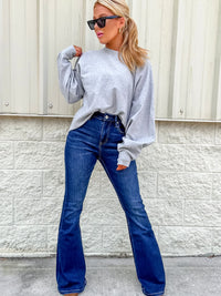 Trust Issues Dark Wash Flare Jeans