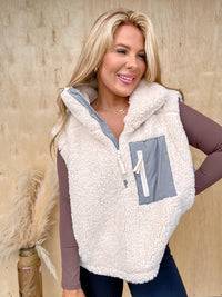 Warm Embrace Cream Sherpa Vest