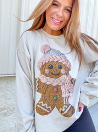 Cute Yarn Gingerbread Graphic Top