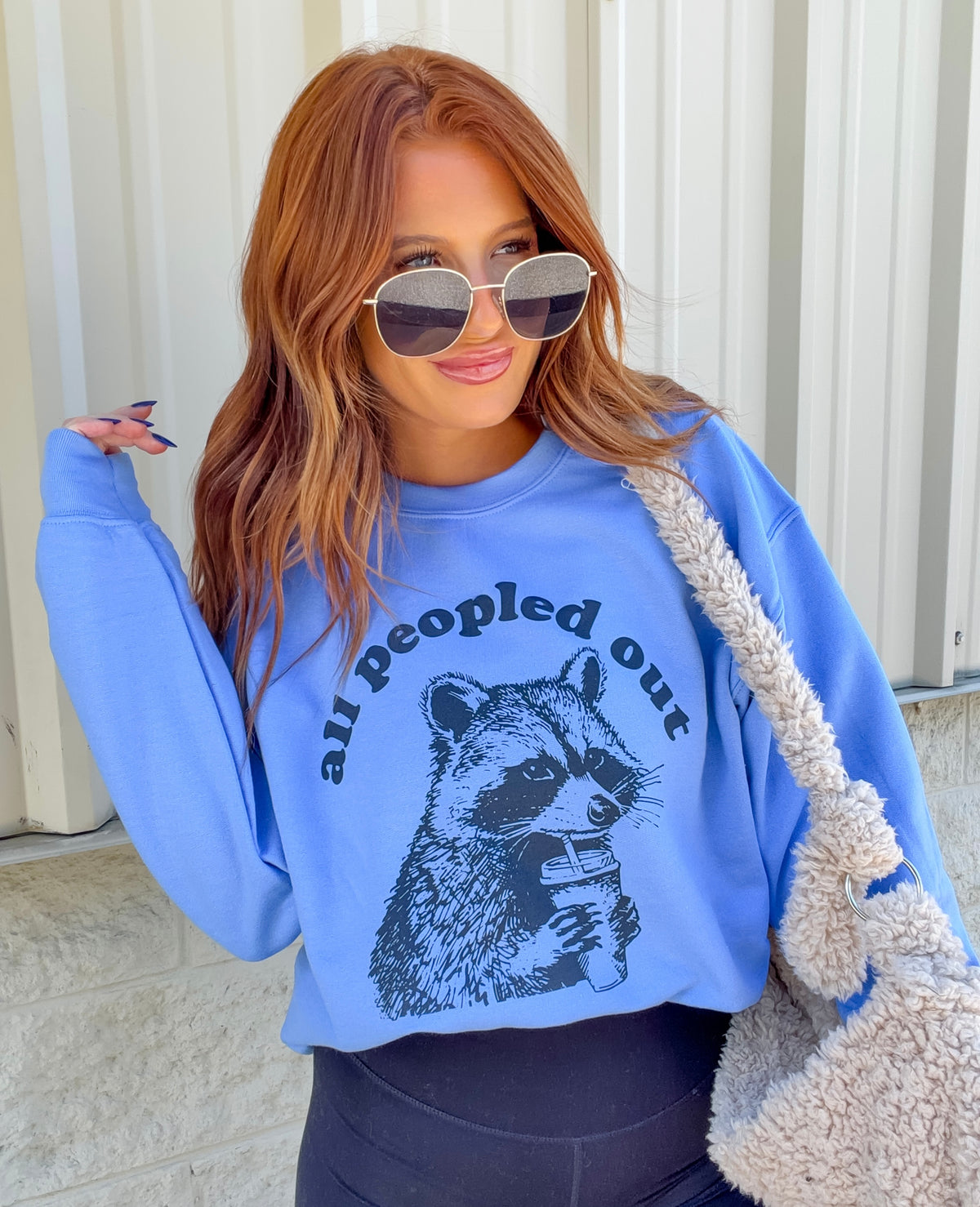 All Peopled Out Graphic Pullover