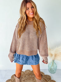 All Is Good Brown Knit Sweater