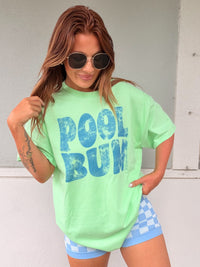 Blue Pool Bum Graphic Top