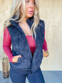 Always Daring Black Puffer Vest