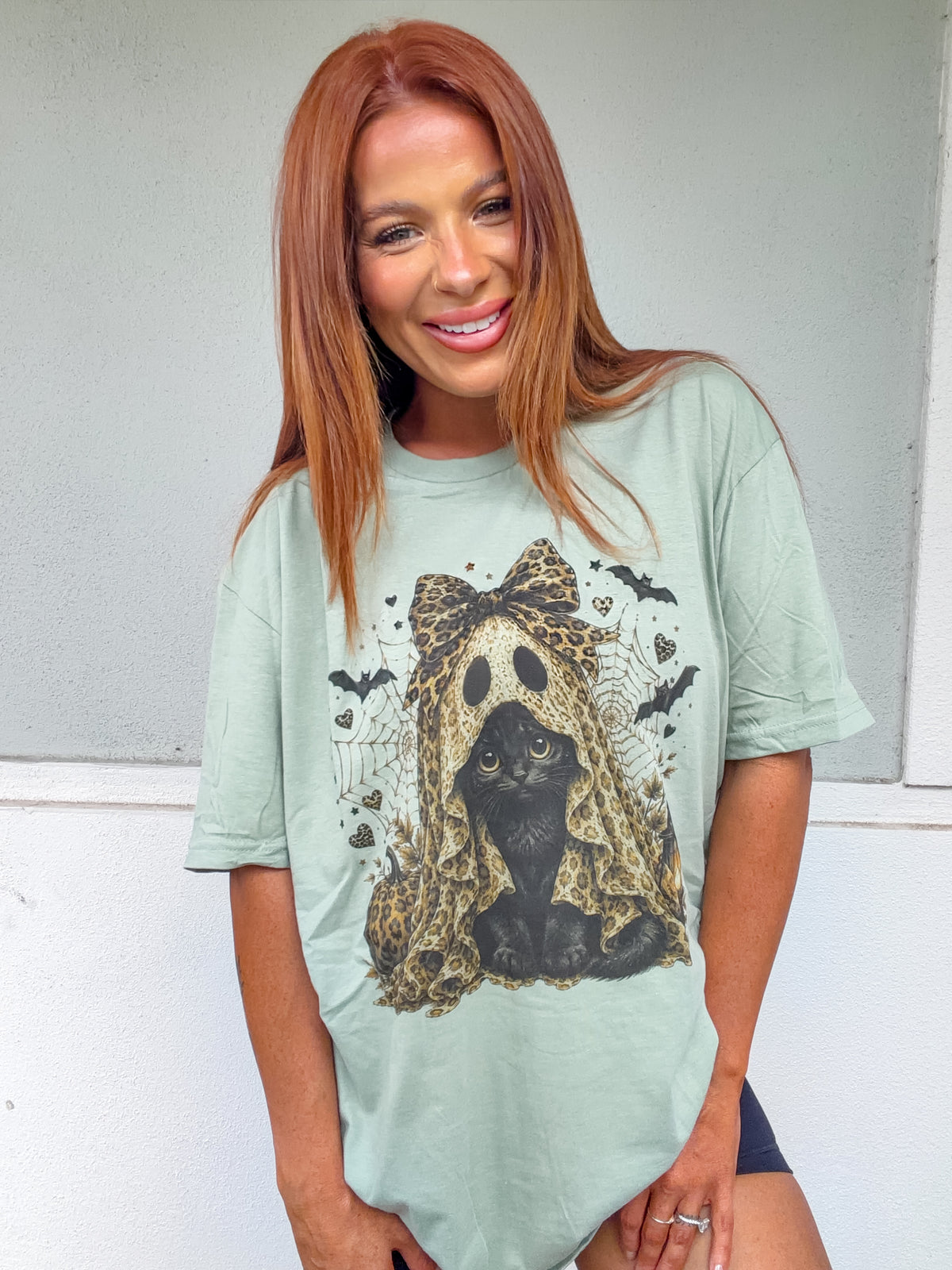 Cat Ghost Graphic Top