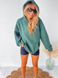 Cherry Vibes Dark Green Hoodie