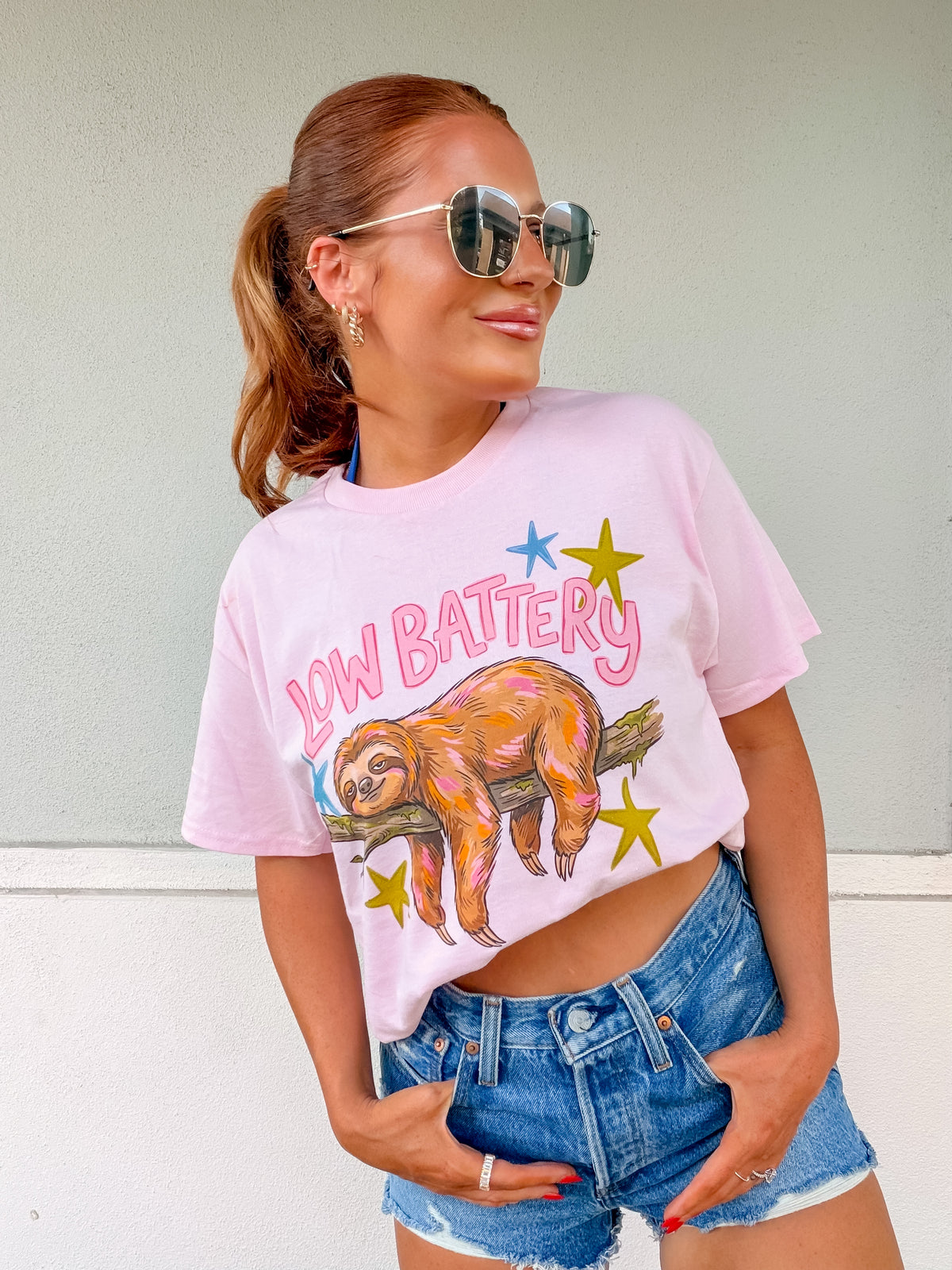 Sloth Graphic Top