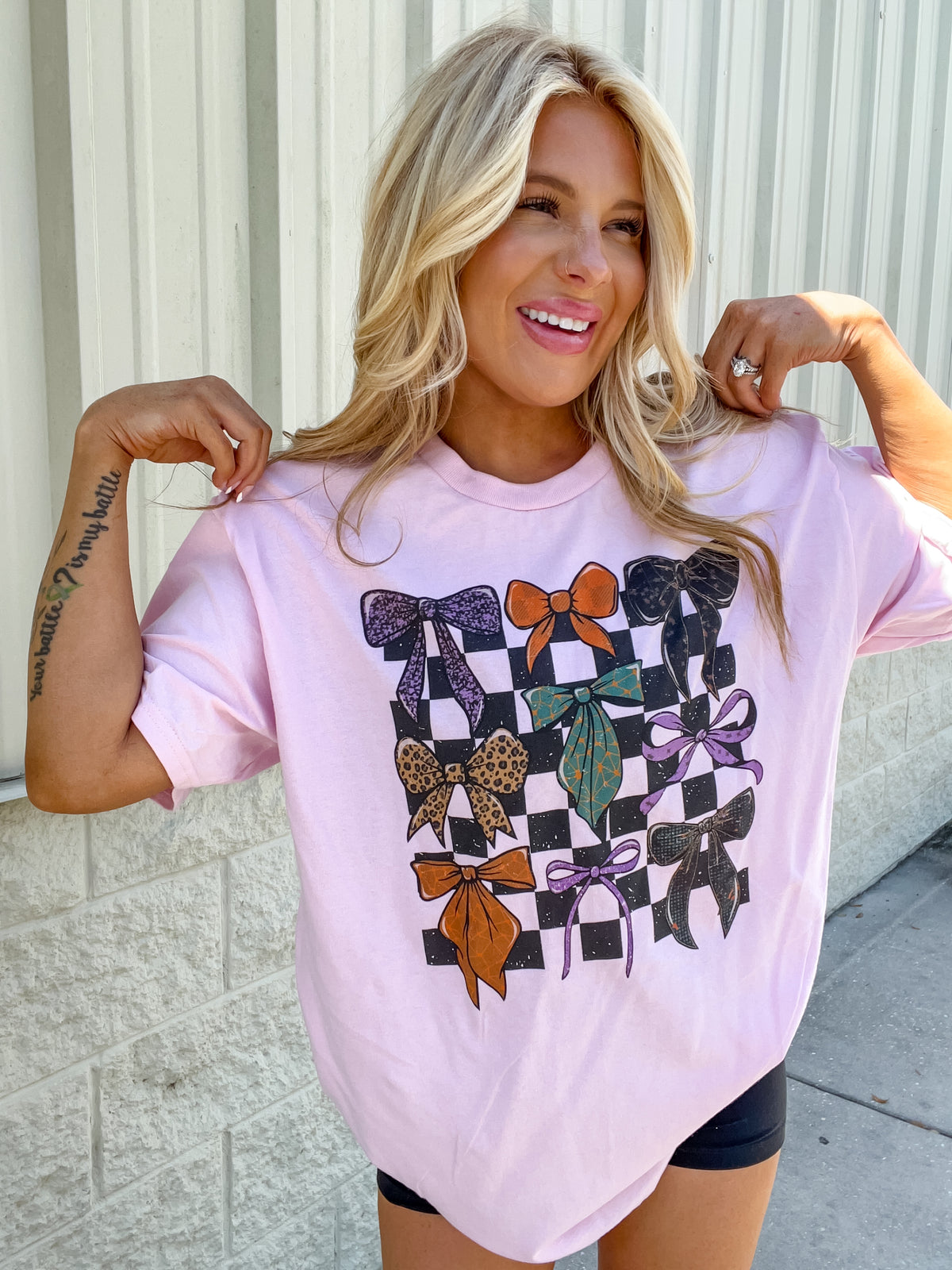Bows Spooky Vibe Graphic Top