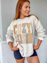 Stripe Cozy Season Graphic Top