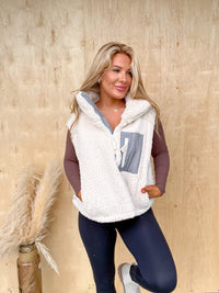 Warm Embrace Cream Sherpa Vest