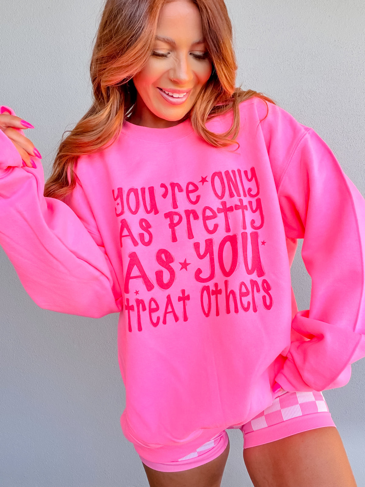 Only As Pretty Graphic Pullover C.O.C
